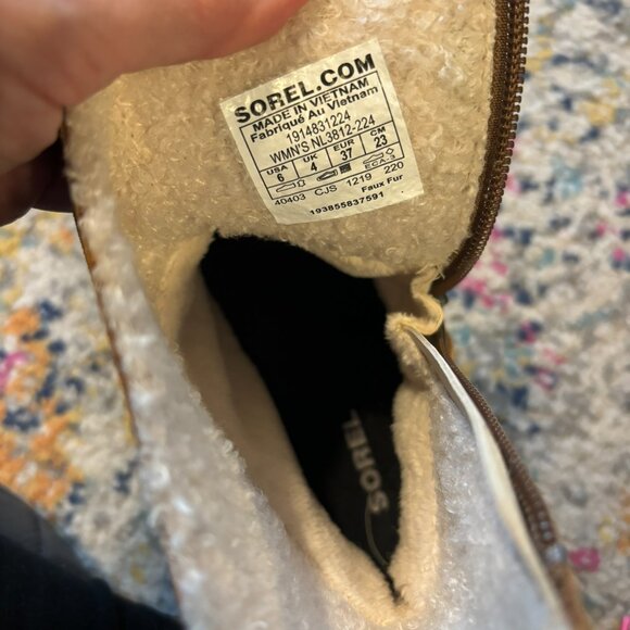 Women's Sorel™ Explorer Zip Boot Camel Brown NWT SZ 6 - Picture 3 of 10